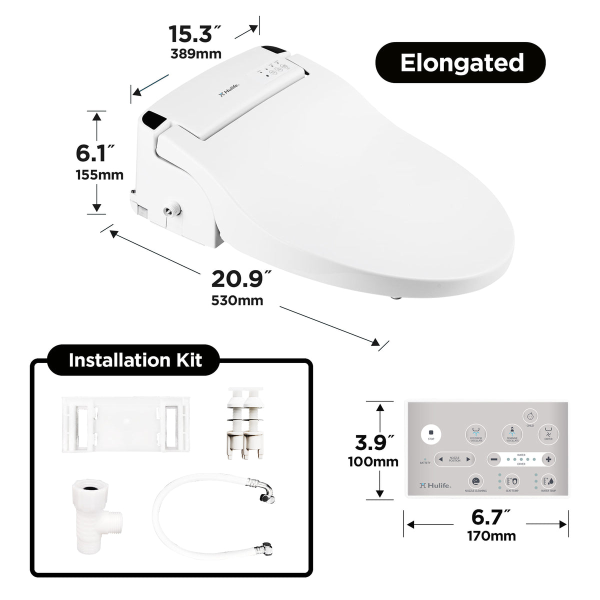 Hulife HLB-4000ER Electric Bidet Seat